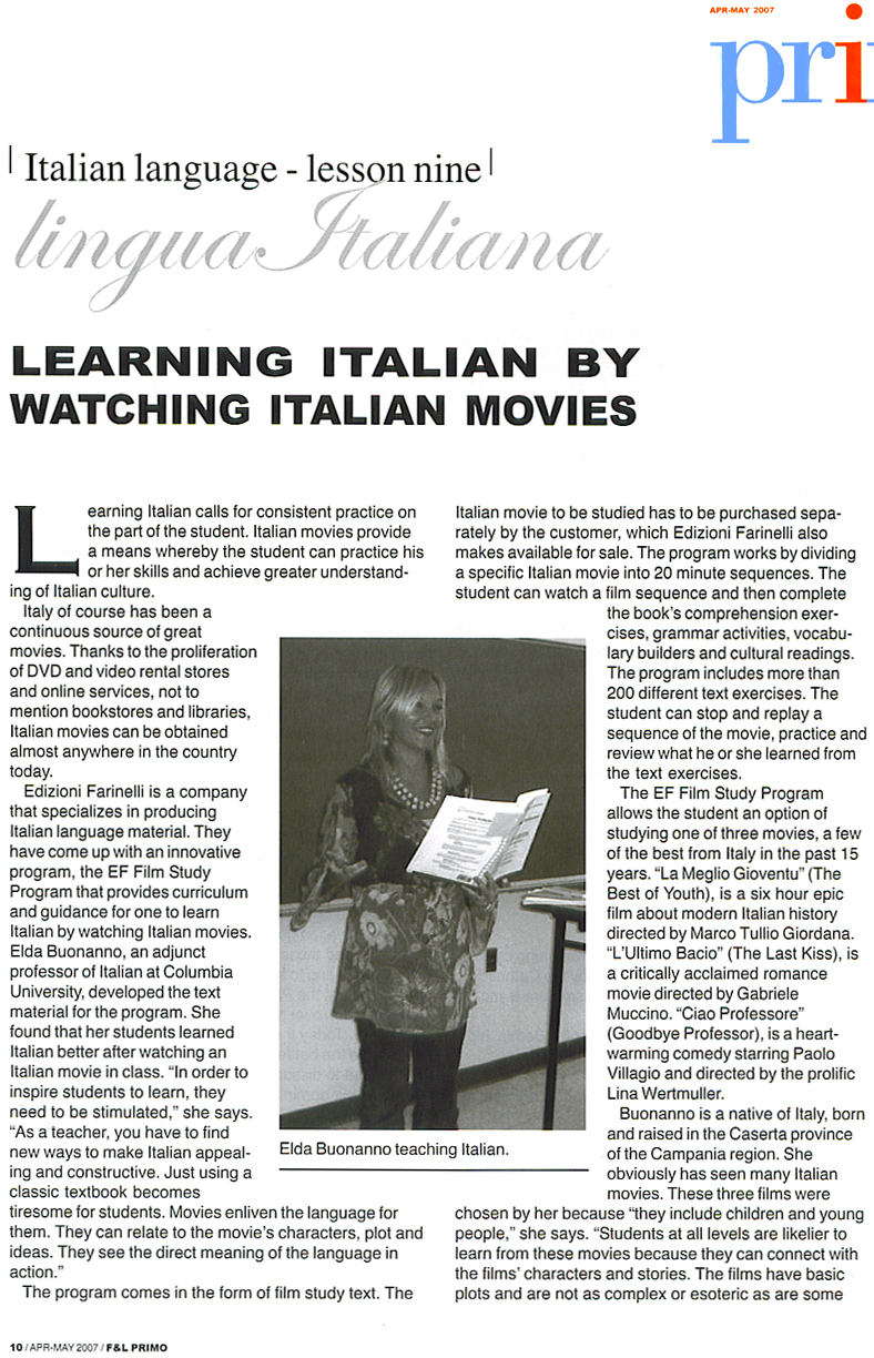 Learning Italian by Watching Italian Movies